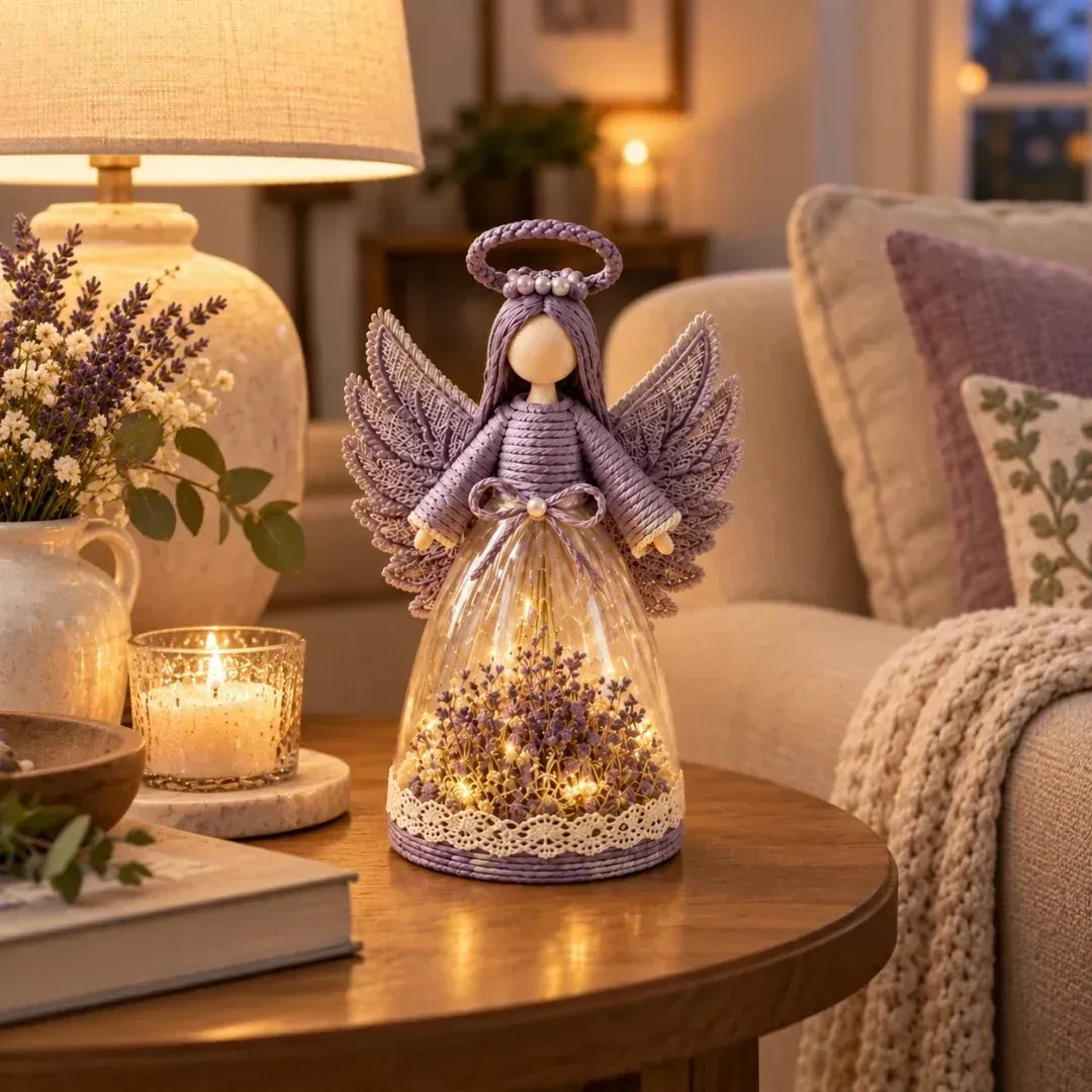 ⏳ Last Day 49% OFF – 👼 Blooming Guardian Angel Light | Floral Angel Figurine with Warm LED Glow in Lavender, Rose & Sage for Bedside Tables, Shelves & Meaningful Gifts ✨