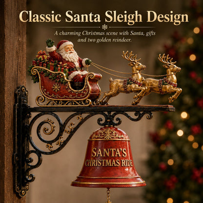 ✨🎅Santa Claus Sleigh with Reindeer & Decorative Christmas Bell