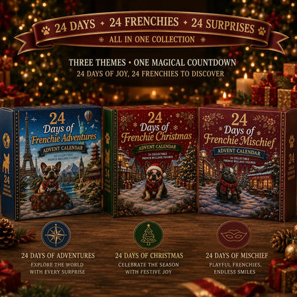 🔥Last day with huge discounts! 🐶 24-Day French Bulldog Christmas Advent Calendar🎄✨
