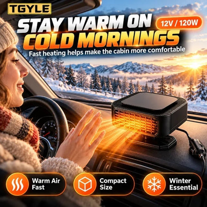 🔥Portable Car Heater Defroster with 360-Degree Rotating Base