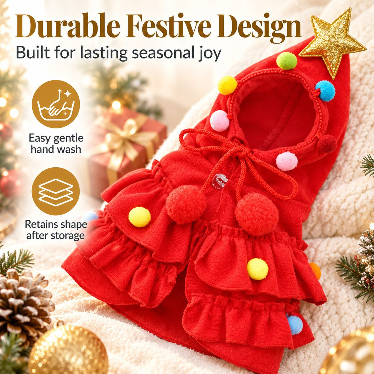 🎄 Christmas Hot Sale - 50% OFF🐶Christmas Tree Pet Cloak Costume for Dogs and Cats