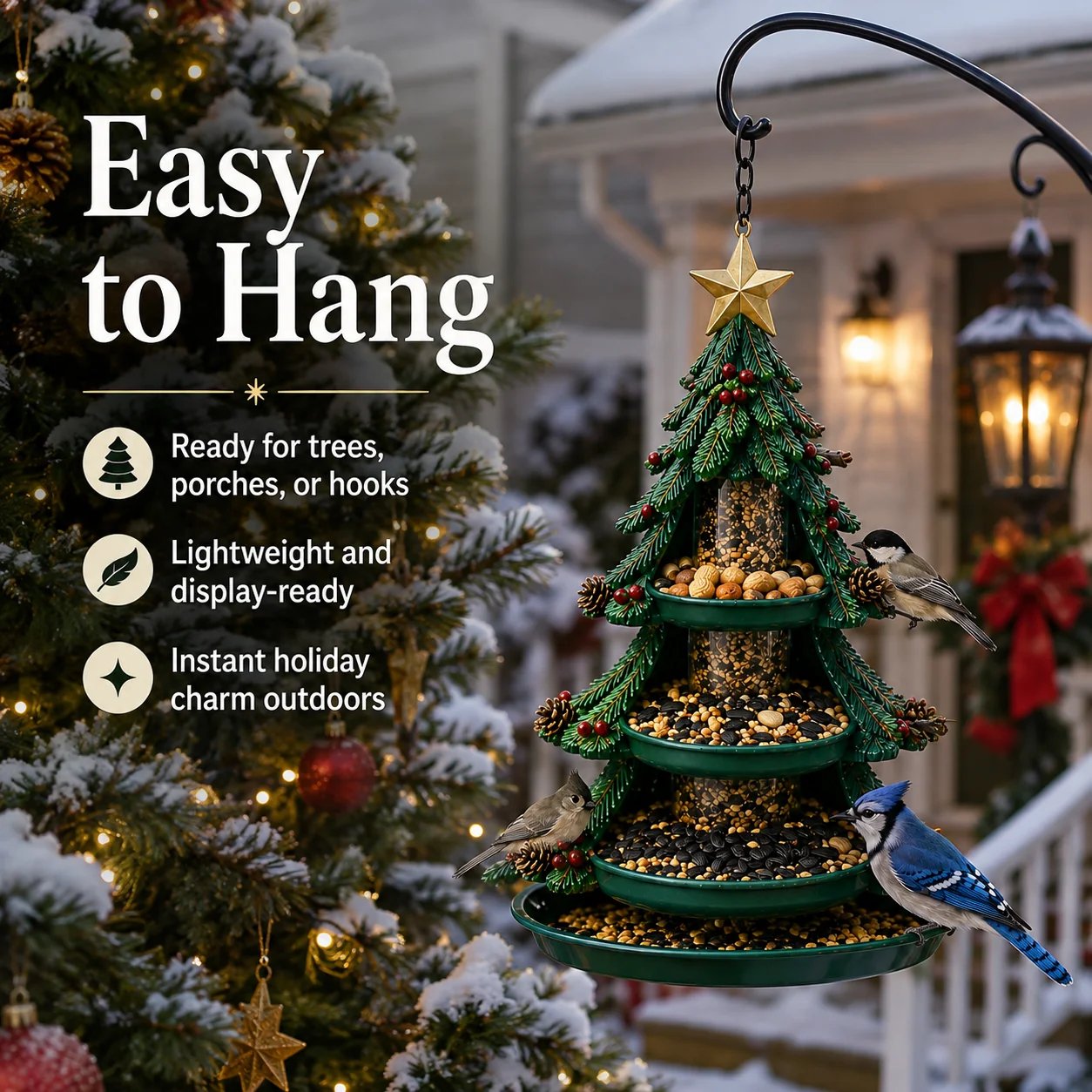 🔥Hot Sale - 50% OFF🔥✨🎄 Christmas Bird Feeder Collection™ – Festive Hanging Garden Feeders for Wild Birds