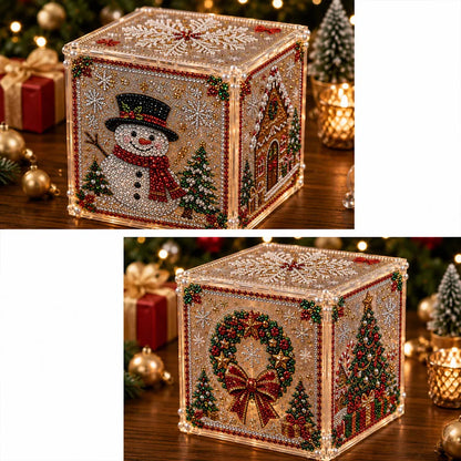 🔥Last day with huge discounts!3D Christmas Diamond Painting Gift Box DIY Kit