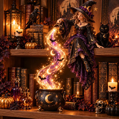 ⏳ Last Day 49% OFF – 🎃 Halloween Magic Cascade Shelf Light Collection | 5 Glowing Gothic Styles for Shelves, Mantels & Spooky Décor ✨