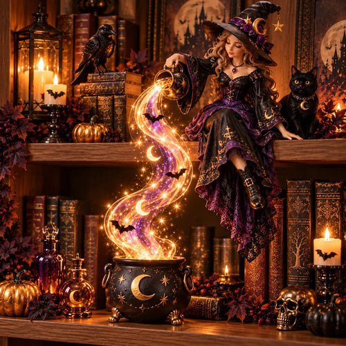 ⏳ Last Day 49% OFF – 🎃 Halloween Magic Cascade Shelf Light Collection | 5 Glowing Gothic Styles for Shelves, Mantels & Spooky Décor ✨