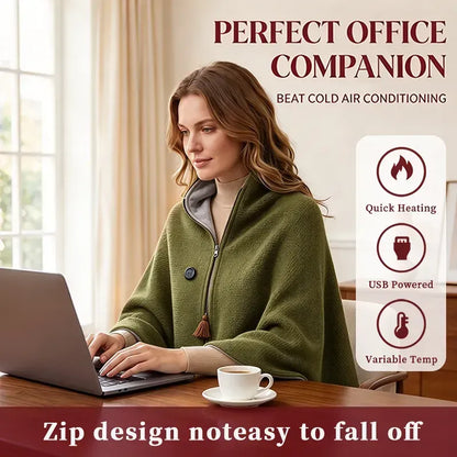 Early Winter Sale: 49% Off -❄️ Portable Heated Blanket Shawl | 15-Second Heating, 3 Heat Levels & Ultra-Soft Winter Comfort 🔥