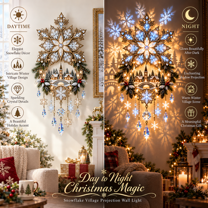 ❄️🎄Snowflake Village Projection Wall Light™ – Bring the Magic of Christmas Home