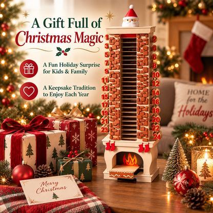 🎅 24 Days of Christmas Magic™ – Santa Fireplace Advent Calendar with Fillable Surprise Compartments