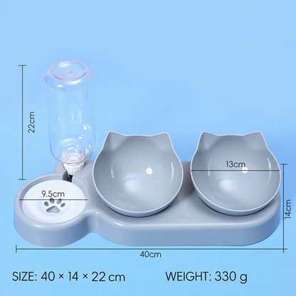 🥳2026 HOT SALE🥳💞50K+ SOLD!50% OFF🔥2-in-1 Ergonomic Elevated Tilted Pet Bowl
