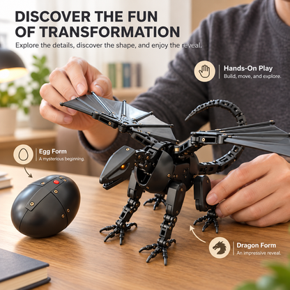 🔥Hot Sale - 50% OFF🔥This Egg Transforms Into a Dragon 🐉 – 2-in-1 Mechanical Dragon Figure