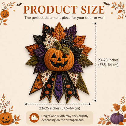🔥Last Day 49% OFF - 🎃DIY Quilted Halloween Pumpkin Door Hanger Kit
