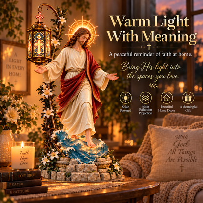 ✝️ Walk by Faith™ – Jesus Walking on Water Divine Reflection Light