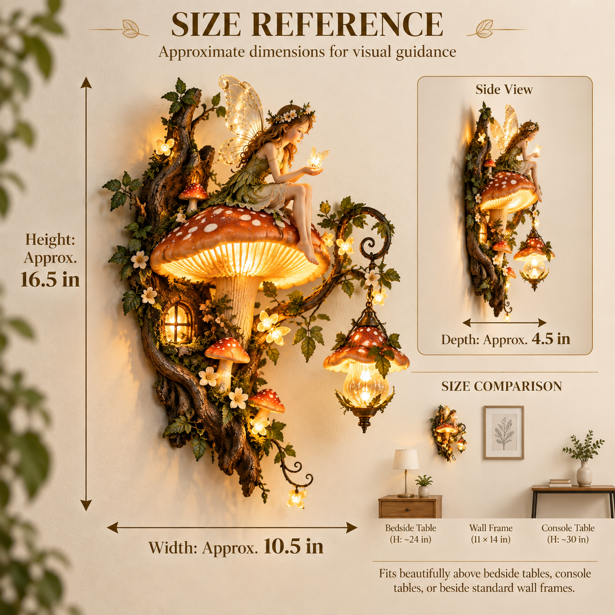 ⏰Limited Stock 50% OFF - 🧚✨ Enchanted Mushroom Fairy Wall Light 🍄🌿
