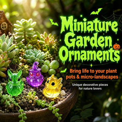 👻🎃Glow-In-The-Dark Mini Halloween Duck Set - Luminous Resin Figurines & Spooky Statues for Desk & Micro-Landscapes