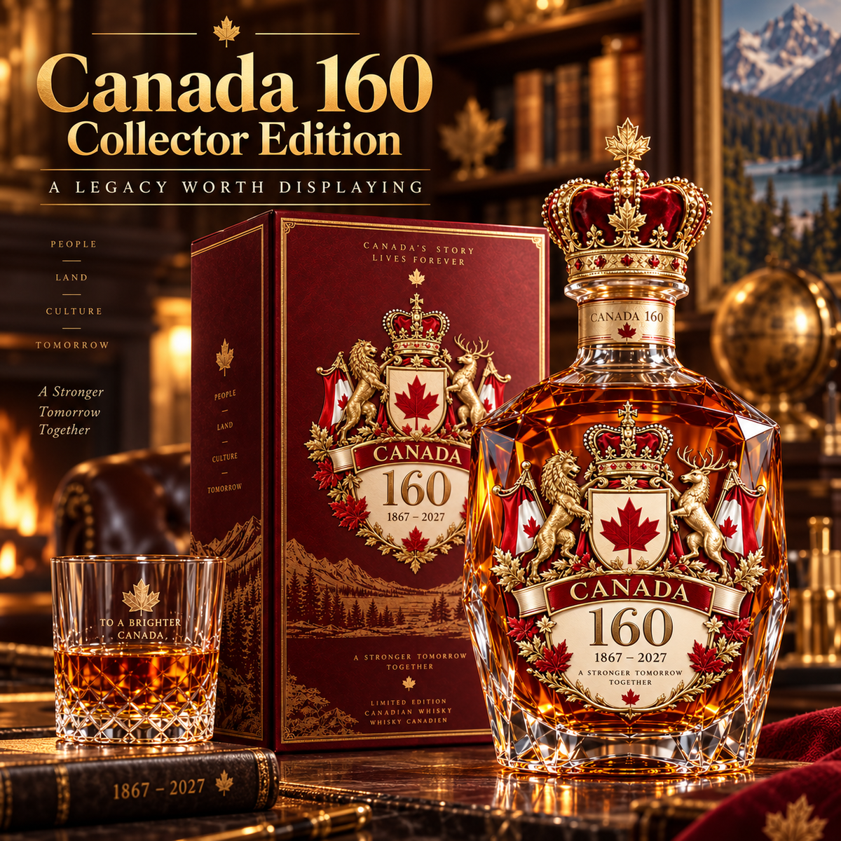 🍁 Canada 160 Heritage Decanter™ – 1867–2027 Commemorative Collector Bottle
