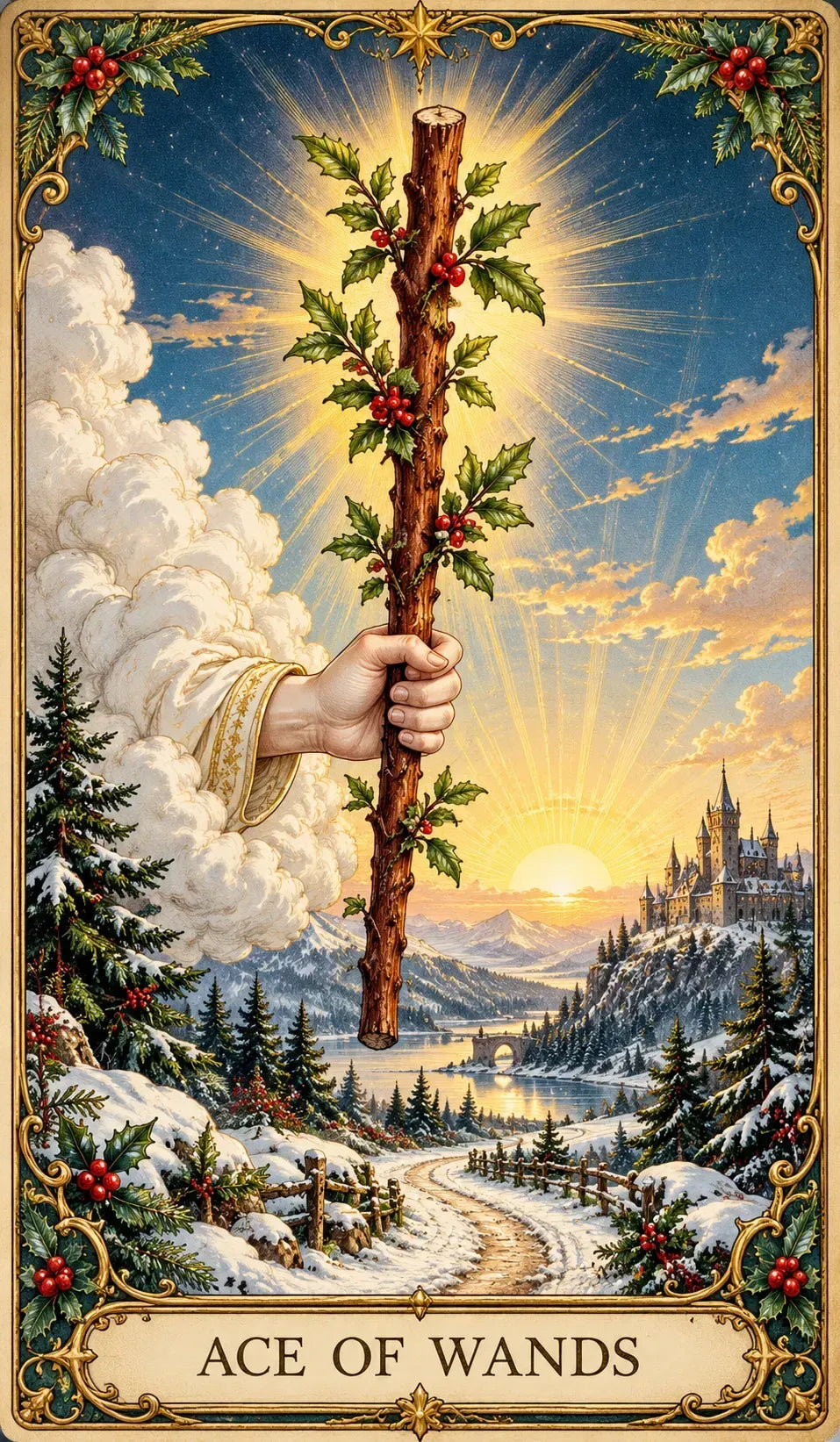 Last Day 49% OFF🎉-🔮 Yuletide Tarot Deck | 78 Festive Cards & A Guided 12-Day Holiday Ritual