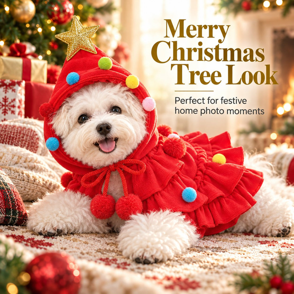 🎄 Christmas Hot Sale - 50% OFF🐶Christmas Tree Pet Cloak Costume for Dogs and Cats
