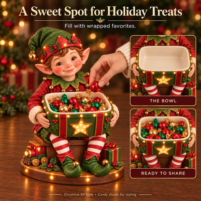 🎄 Christmas Sale – 50% OFF ✨ Light-Up Christmas Candy Bowl – Charming Holiday Tabletop Decor & Gift 🎁