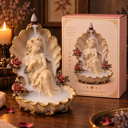 ✨ Enchanted Goddess Backflow Incense Burner – Mystical Home Decor