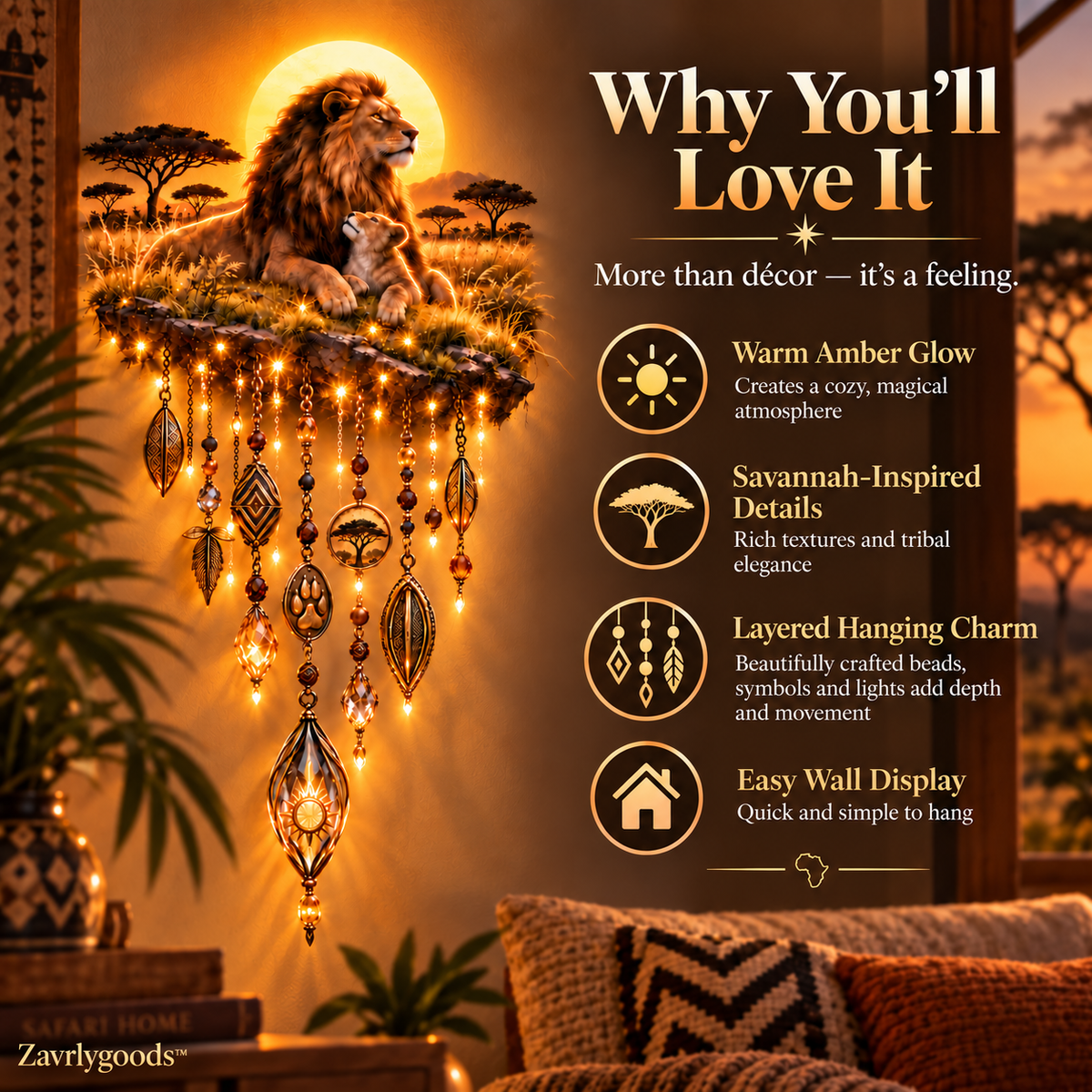 Majestic Savannah Family Glow key design features