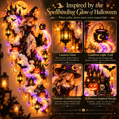 🎃 Halloween Hot Sale – 50% OFF ✨ Enchanted Witch Magic Trail Wall Light™ – Bring Halloween Magic Home