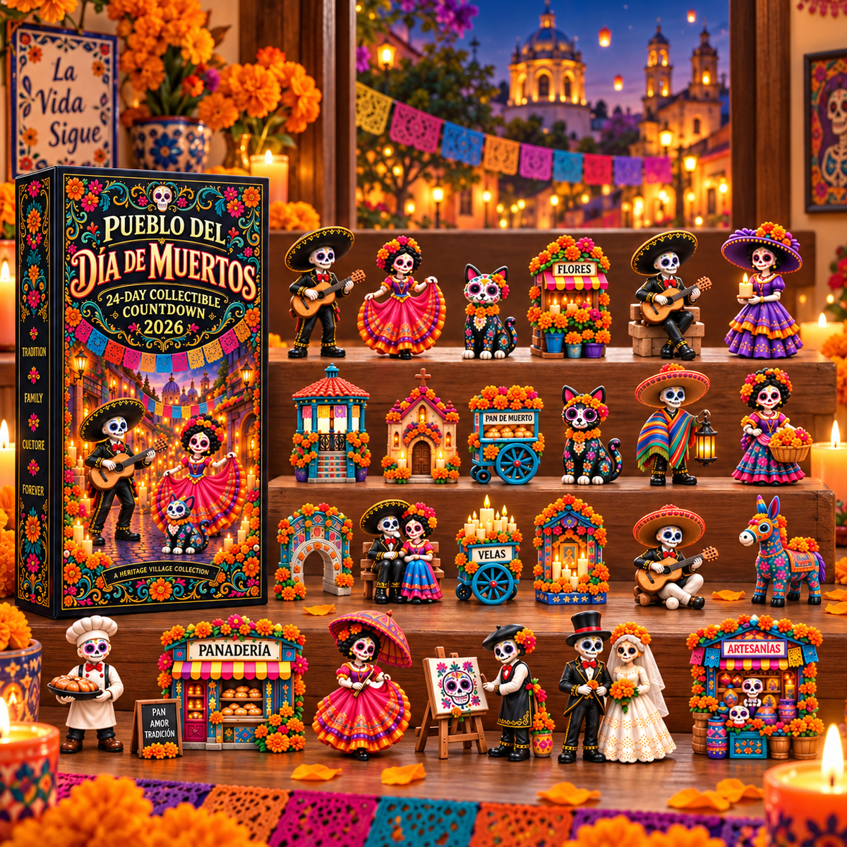 💀 2026 Día de Muertos 24-Day Collectible Countdown – Build Your Own Heritage Village