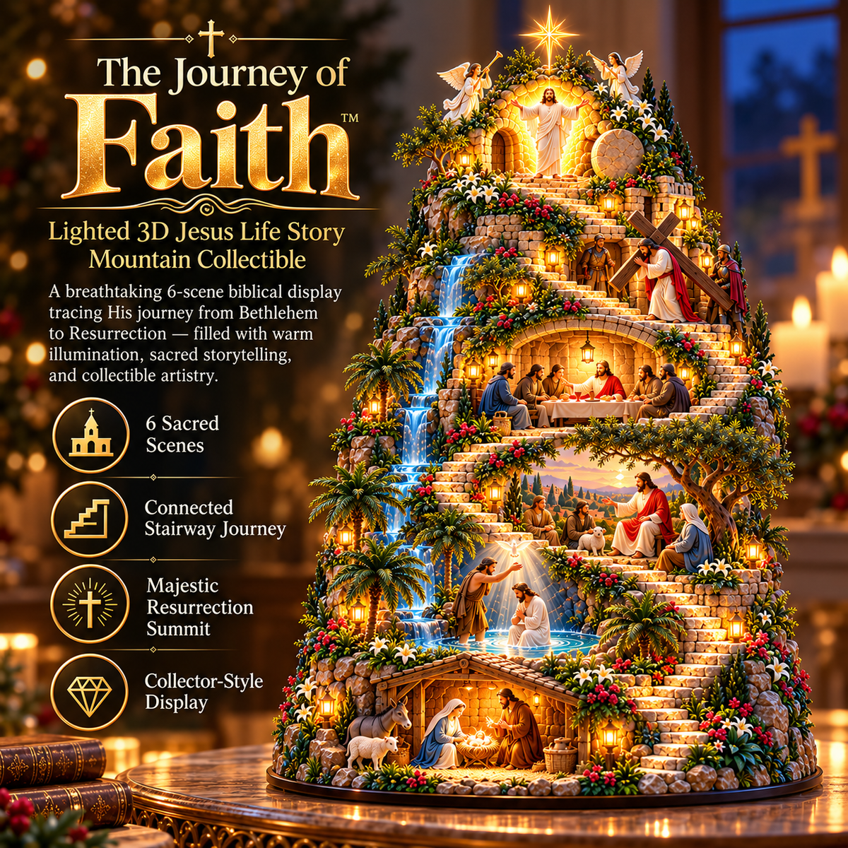 The Journey of Faith biblical mountain collectible