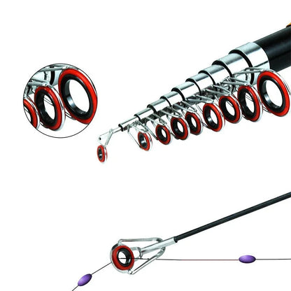 Portable Telescopic Fishing Rod & Reel Kit with Lures and Carry Bag