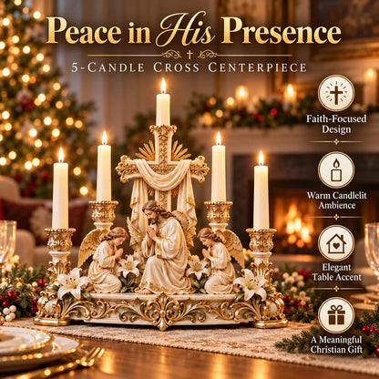 🎄 Christmas Hot Sale -✨🕯️ Light of His Presence — Sacred Christian Candleholder ✝️🤍