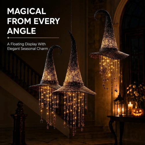🔮 Lighted Witch Hat Hanging Chime Where Halloween Magic Meets Enchanted Glow