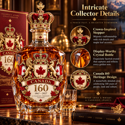 🍁 Canada 160 Heritage Decanter™ – 1867–2027 Commemorative Collector Bottle