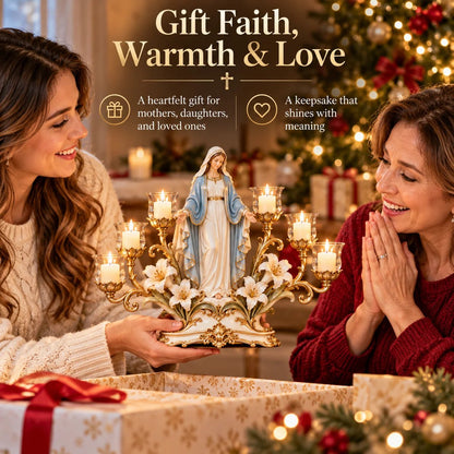 🎄 Christmas Hot Sale -✨🕯️ Light of His Presence — Sacred Christian Candleholder ✝️🤍