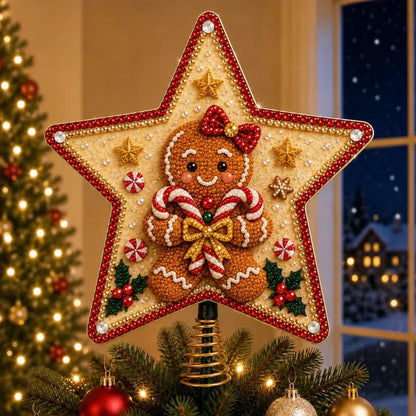 🔥Last day with huge discounts!🎄🎅Pearl Diamond Art Christmas Tree Topper Kit