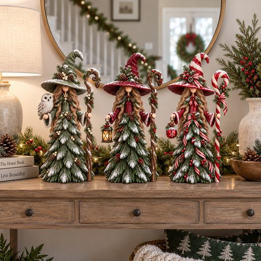 🎄Christmas 50% OFF✨Whimsical Christmas Witch Resin Figurine Collection