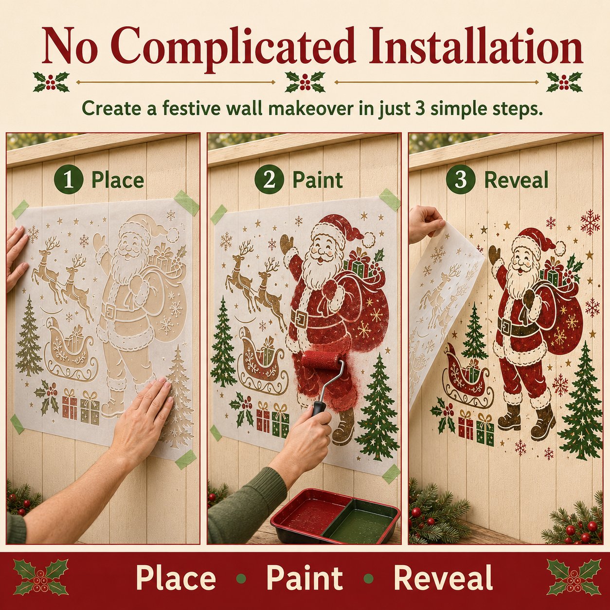 💥 LAST DAY 49% OFF – 🌿 Garden Wall Stencil™ Collection | Make your walls look lively and not monotonous