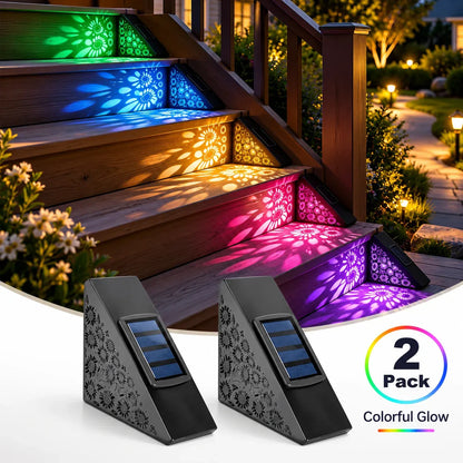 🔥Hot sales✨2-Pack Solar Step Lights | Dusk-to-Dawn Outdoor Lighting with IP65 Weather Resistance & No Wiring 🌙