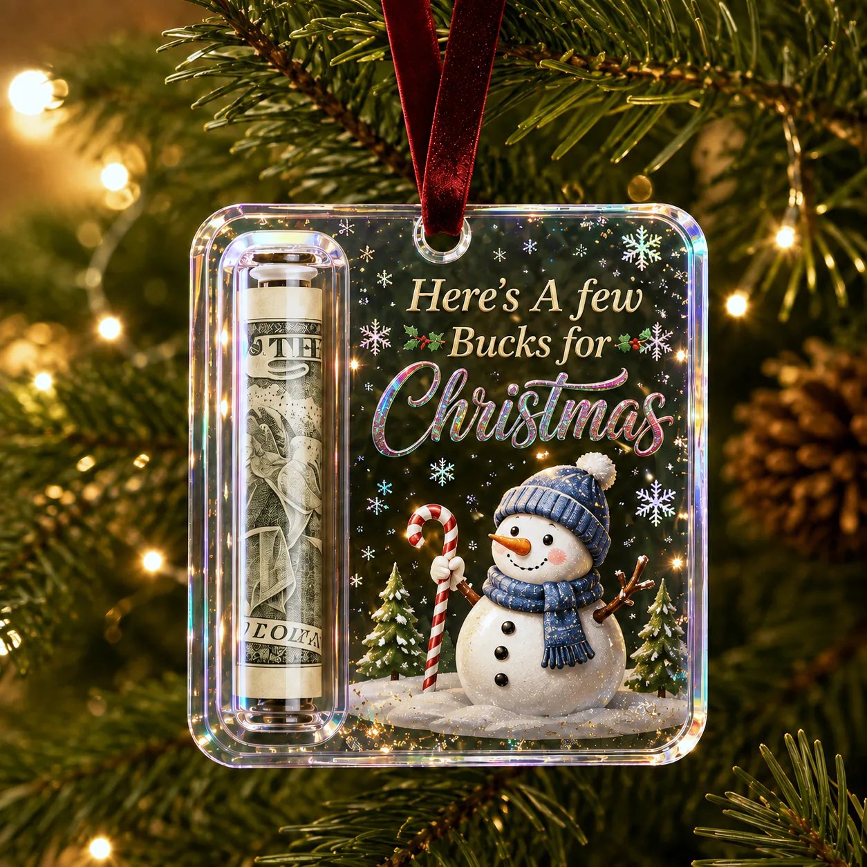 🔥Last day with huge discounts! – ✨🎄Christmas Cash Gift Holder Ornament
