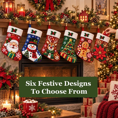 🎄 DIY-Diamantmalerei-Weihnachtsstrumpf-Set | 6 festliche Designs