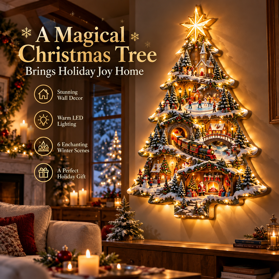 Christmas tree wall art overview