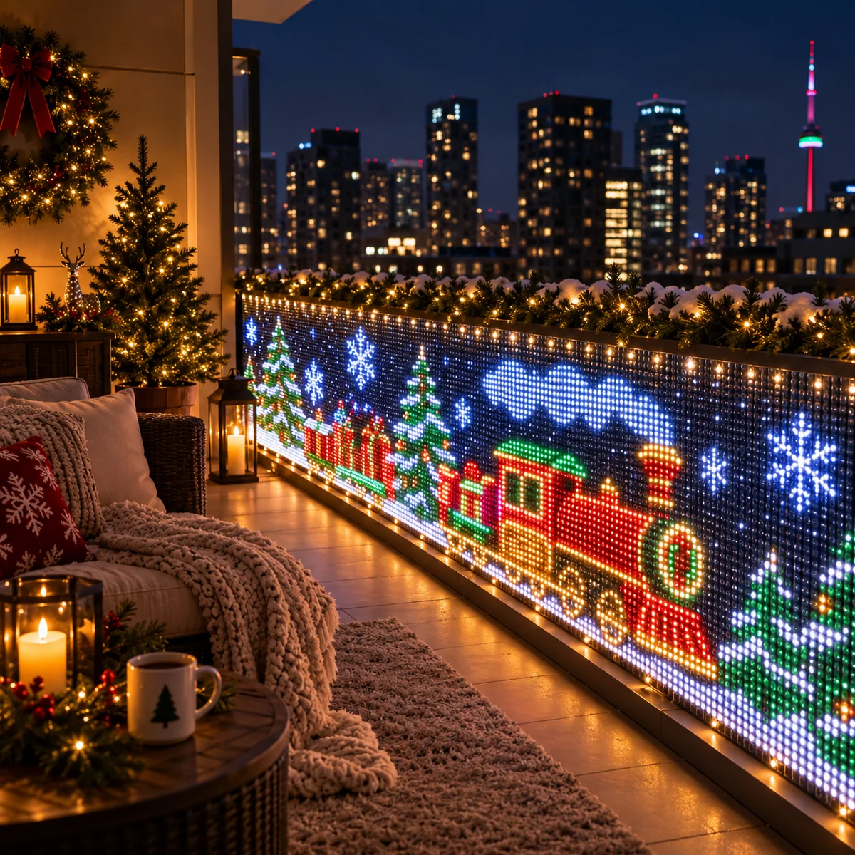 🎄 Smart Christmas Curtain Lights™ – App-Controlled Animated Holiday Window Display