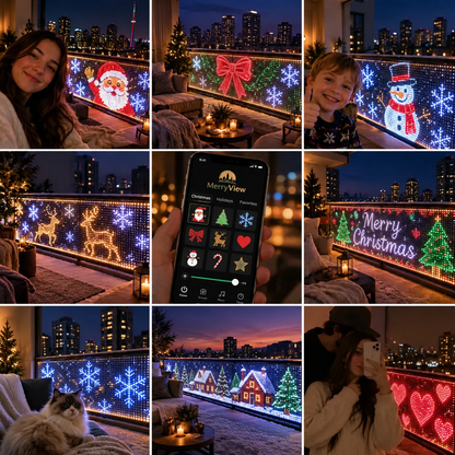 🎄 Smart Christmas Curtain Lights™ – App-Controlled Animated Holiday Window Display