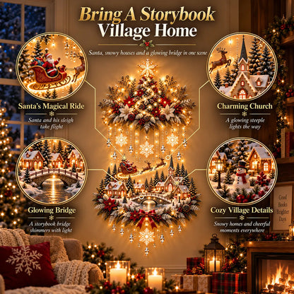 🎄 Christmas Hot Sale – 50% OFF ✨ Christmas Village Cascade Wall Light™ – A Glowing Holiday Story for Your Wall