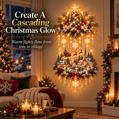 🎄 Christmas Hot Sale – 50% OFF ✨ Christmas Village Cascade Wall Light™ – A Glowing Holiday Story for Your Wall