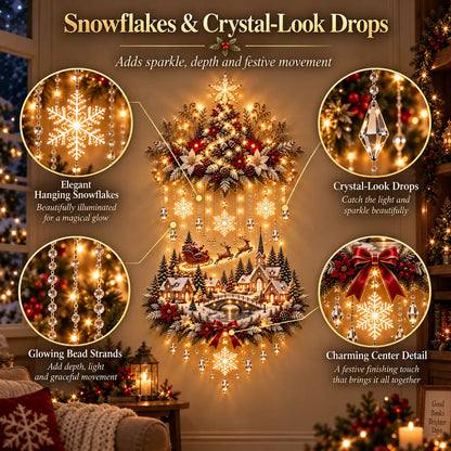 🎄 Christmas Hot Sale – 50% OFF ✨ Christmas Village Cascade Wall Light™ – A Glowing Holiday Story for Your Wall