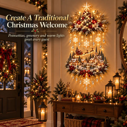 🎄 Christmas Hot Sale – 50% OFF ✨ Christmas Village Cascade Wall Light™ – A Glowing Holiday Story for Your Wall
