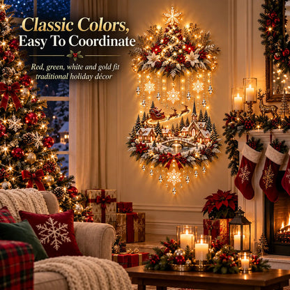 🎄 Christmas Hot Sale – 50% OFF ✨ Christmas Village Cascade Wall Light™ – A Glowing Holiday Story for Your Wall