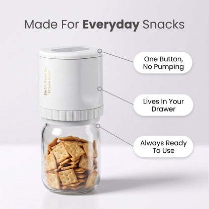 Made for everyday snacks: one button, lives in your drawer