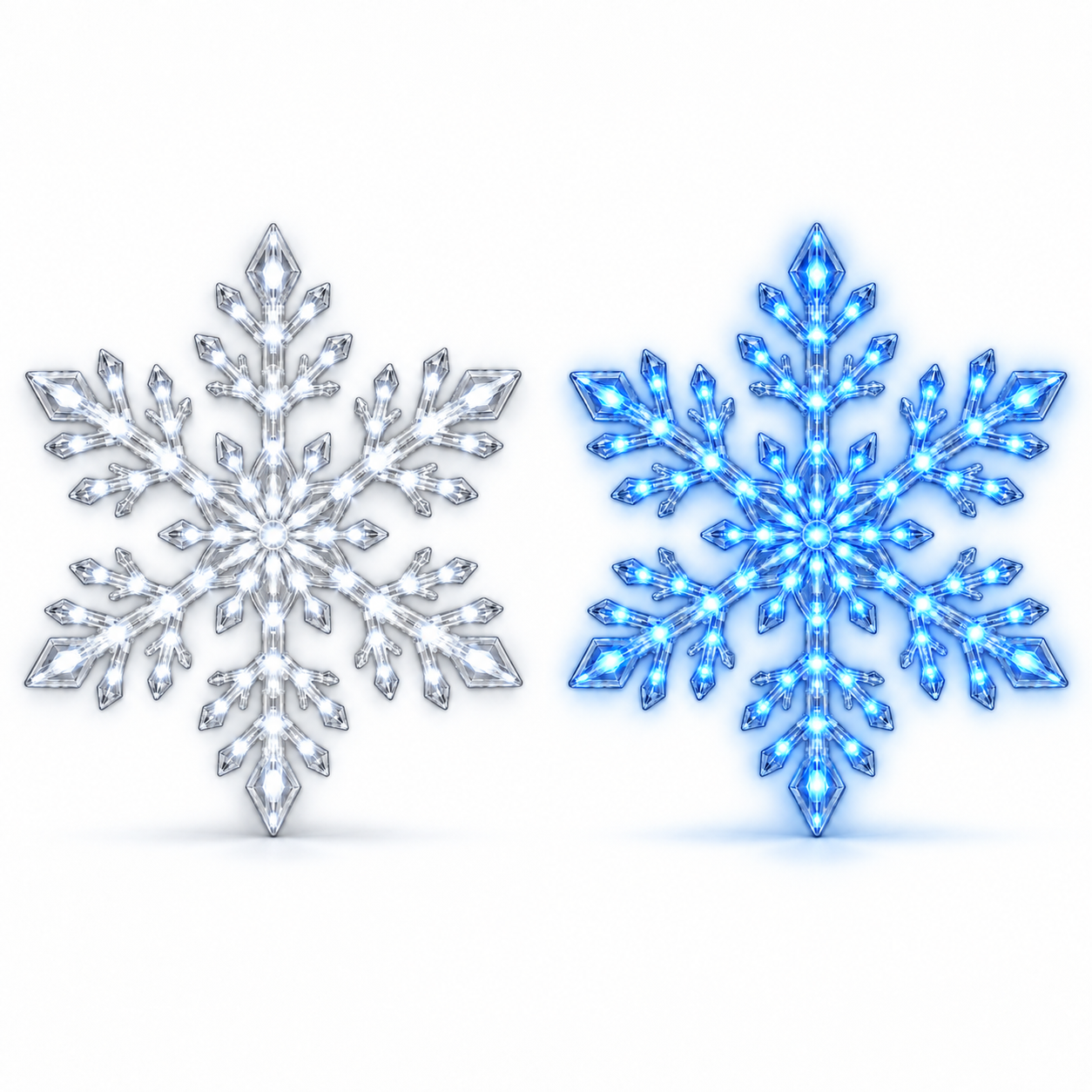 ❄️ 12-Piece LED Snowflake Wall Light Set – Remote-Controlled Christmas Winter Decor