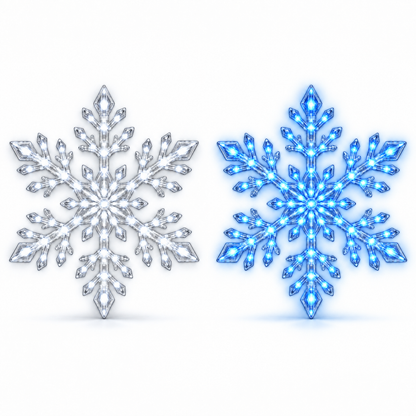 ❄️ 12-Piece LED Snowflake Wall Light Set – Remote-Controlled Christmas Winter Decor