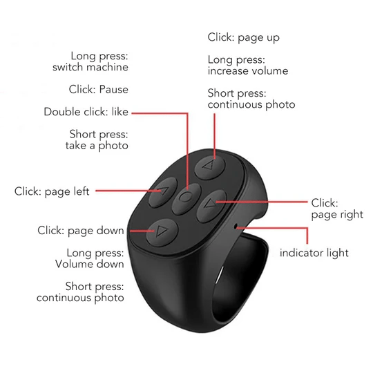 🥳2026 HOT SALE🥳50K+ SOLD!Hot Sale - 50% OFF🔥Fingertip Wireless Bluetooth Remote Control
